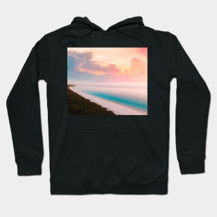 Foamy sea waves Ocean, Adventure, Surfing Mounted Hoodie